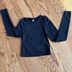 Classic Black Long-Sleeve Tee for Kids